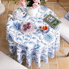 ISAENNE Designer French Round Reusable Tablecloth,Diameter 67" - Image 3