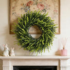 28 Inch Boxwoods Door Wreaths for Front Door, Large Artificial Spring Summer Greenery Wreaths for Porch Wall Window Rustic Farmhouse Wedding Home Outdoor Indoor Decorations - Image 6