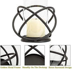 Hurricane Glass Pillar Candle Holder Craftsmanship with Removable Glass for Halloween, Christmas, Thanksgiving, New Year, Wedding Party Anniversary Home Decor (Black) - Image 3