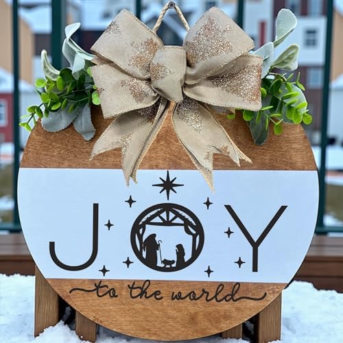 Wood front door sign Wood sign Home decor Welcome sign Sign for front door House warming gift Wedding gift (Joy(UV077(A15) S003, 15" Width) - Image 2