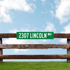 Custom Street Sign, Personalized Novelty Road, Green Background, Christmas - Image 5