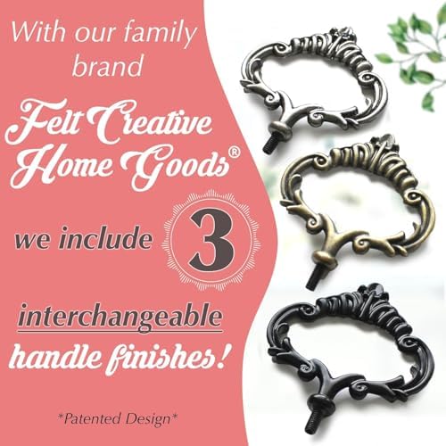 2 Tiered Tray Wooden Serving Stand by Felt Creative Home Goods. Small Beaded Tray for Home Decor Display Farmhouse Country Decoration Kitchen or Dining. Includes 3 Finial Custom Handles (Black) - Image 2