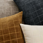MIULEE Black Plaid Decorative Euro Throw Pillow Covers 22x22 Set of 2 - Image 2