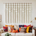 Macrame Wall Hanging Ball Boho Wall Decor Fiber Art Handmade 47"W*32"L by FLBER