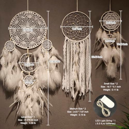 Artilady Boho Dream Catchers for Adults, Native Wall Decor with Light - Image 5