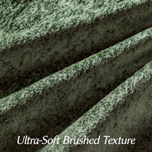 a moment Throw Pillow Covers 26X26 Inch 4 Packs,Soft Velvet Decorative Pillow Cases with 3D Ice Flower,Texture Modern Accent Cushion Covers for Sofa Couch Home Decor Moss Green - Image 4