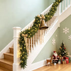 HipTree 9FT Real Touch Lighted Christmas Cedar Garland with Lights String - Image 2