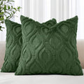 decorUhome Faux Fur Plush Forest Elf Throw Pillow Covers 26x26 Set of 2 by decorUhome