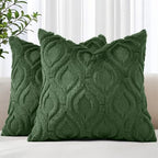 decorUhome Faux Fur Plush Forest Elf Throw Pillow Covers 26x26 Set of 2 by decorUhome
