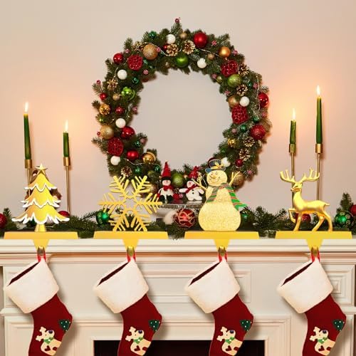 4 Pack Christmas Stocking Holders for Mantle Stockings Hanger - Image 6