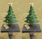 Lulu Decor Cast Iron Christmas Stocking Holders for Mantle, Solid Green Tree Topped with Gold Star, Weighted Sturdy Tree Hooks Hangers for Holiday Decoration (Set of 2) - Image 6