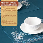 Maison d' Hermine Placemats Set of 4 Reusable 100% Combed Cotton (13"x19") - Image 4