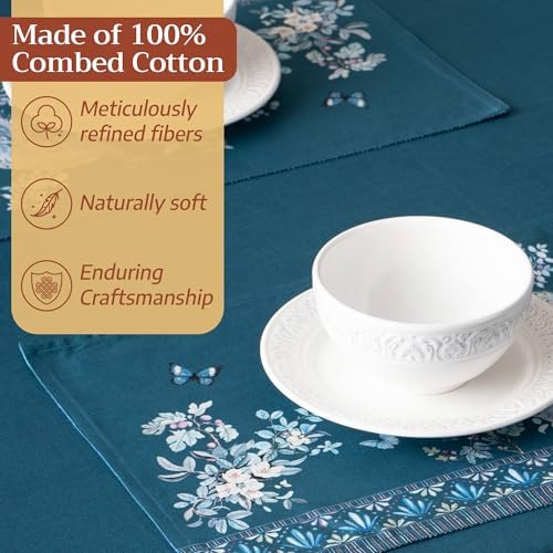 Maison d' Hermine Placemats Set of 4 Reusable 100% Combed Cotton (13"x19") - Image 4
