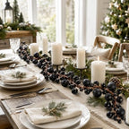 12ft Black Christmas Ball Garland Ornaments, Gothic Christmas Trees Garland - Image 7