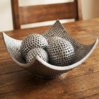 Seraphic Coffee Table Decor, Decorative Centerpiece Scoop Bowl, Silver by Seraphic