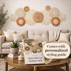 11-Piece (Vivid) Boho Wall Basket Decor – Handmade Woven Wall Baskets, Bohemian Farmhouse Wall Art, Rustic Hanging Basket Set for Living Room, Bedroom & Kitchen summer decoration - Image 3