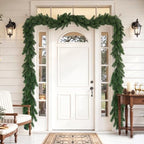 9FT 2Pcs Prelit Realistic Faux Norfolk Pine Garland for Christmas Decor - Image 4