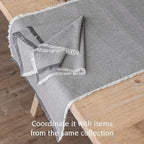 Over&Back 18x108 Woven Frayed Chambray Cotton Table Runner - Washable Table Runners for a Custom Home Decor Tablescape - Hand-Finished Frayed Edges - Coffee Table, Dinner Table, Living Room - Grey - Image 3