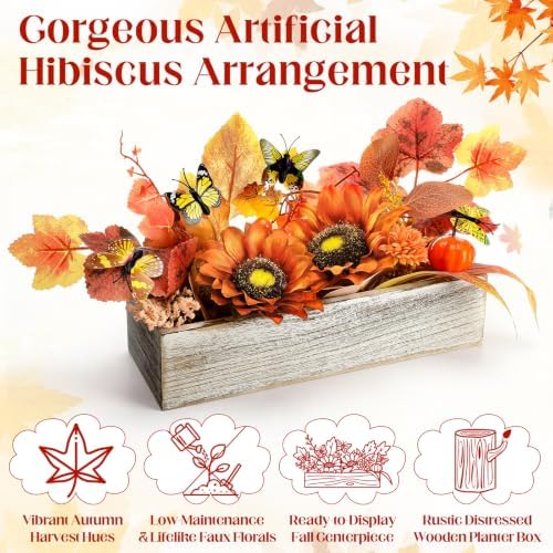 Zeyune 2 Pcs Fall Table Centerpieces, Fall Decor for Dining Table - Image 4