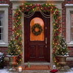 Retrowavy Christmas Mirror Garland Cedar Decor 6.56ft, Cool Tone, 6 Pcs - Image 2