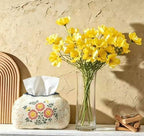 Ceramic Tissue Holder Retro Farmhouse Floral Tissue Box Cover - Image 4