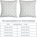 Ridhi Block Print Powder Blue Pillow Cover 18" x 18" (Pack of 2) Decorative Couch Pillows for Living Room, Farmhouse Chic Boho Cute Outdoor Pillows Covers Gifts for Spring, Mother's Day - Image 5