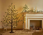 Hairui Lighted Pine Garland Battery Operated with Timer 6FT 48 Lights, Christmas Garland with Lights for Indoor Outdoor Home Holiday Decoration - Image 3