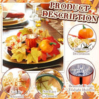 Umigy 6 Set Fall Candle Holders Glass Votive, Maple Leaf, Classic Color - Image 3