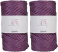 Makromecity Sparkle 2 Skeins of Polypropylene Macrame Cord 3mm x 131 Yards (394 feet) Premium Polyester Macrame Cord for Macrame Art & Crafts for Wall Hangings, Bags, Underplate, Rug by Makromecity