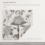 Foindtower Set of 2 Linen Floral Vintage Throw Pillow Covers Neutral Accent Decorative Cushion Covers Farmhouse Boho Home Decor for Sofa Chair Couch Bedroom Living Room,20×20 Inch,Light Gray - Image 7