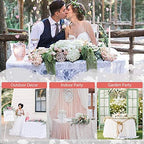 LuoluoHouse White Lace Tablecloth 6pcs Table Fabric 60x120 Inch for Rustic - Image 3