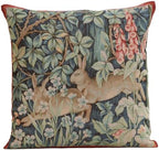 William Morris Two Hares In A Forest Large Tapestry Pillow Cover 19 x 19 in by CCharlotteHomeFurnishings