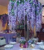36pcs Artificial Wisteria Flowers 3.6 Feet/Piece Purple Dense Artificial Fake Wisteria Vine Ratta Hanging Garland Silk Flowers String Home Party Wedding Decor（Purple-Dense） - Image 6
