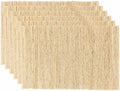 Placemats Set of 6, 12 x 17 Inch, 100% Natural Ramie, Handwoven by GleeNflux