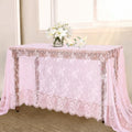 B-COOL 2 Pieces Lace Tablecloth 60 x 120 Inch Light Blue Wedding Rectangle by B-COOL