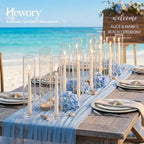 Hewory Hurricane Glass Candle Holders: 24 PCS Chimney Covers Bulk 12.6" H - Image 6