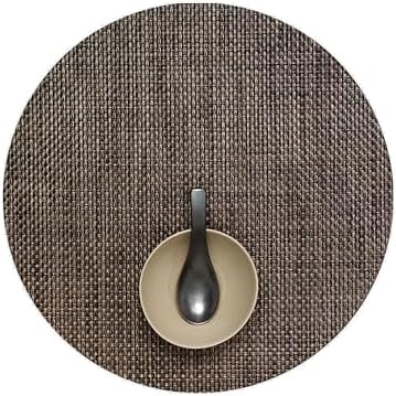 Chilewich Basketweave Placemats, Woven Round Placemats Set of 4 by Chilewich