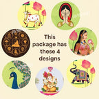 Divyakosh Paper Deep Dwar (Pack of 4) with LED Candles | Jharokha Style Home Décor Item, Ganpati Diwali Decor, Pooja/VAR Laxmi Decoration | Wall Decor, Stairs Decoration, Easy DIY Craft | - Image 5