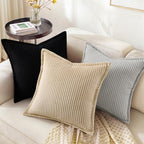 decorUhome Fall Corduroy Black Throw Pillow Covers 26x26 Set of 2 - Image 5