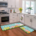 2 Pcs Easter Kitchen Rugs and Mats for Floor Non-Slip Backing Easter Eggs Bunny Mat Easter Outdoor Decorations Anti Fatigue Kitchen Rug Sets with Runner (Happy Easter 03, 17"x47.2"+17"x30") by FlippanaDirect