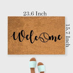 Funny Coir Doormats Baseball Lover Welcome Front Door Porch Garage Decor Doormat For The Entrance Way Outside Personalized Rugs with Heavy-Duty PVC Backing Non Slip Outdoor Mat 23.6 x 15.7 inch - Image 3