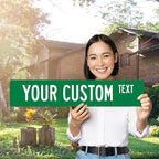 Custom Street Sign, Personalized Novelty Road, Green Background, Christmas - Image 2
