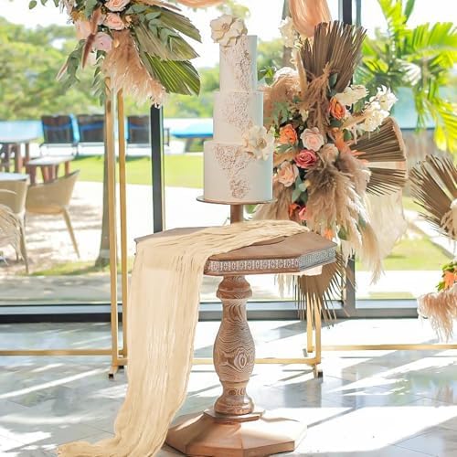 24 Pack Beige 10Ft Cheesecloth Table Runner - Image 7