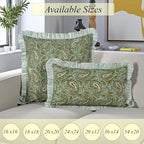 Ridhi Nostalgic Naturals Floral Block Print Throw Pillow Covers 20x20 Inch - Image 4