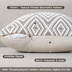 HPUK Throw Pillow Covers 18x18, Set of 4, Natural Couch Pillow Covers - Image 2