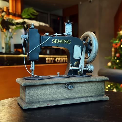 Sewing Machine Model Iron Wood Storage Box - Image 2
