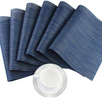 PIGCHCY Placemats Set of 12 Washable Durable Place Mats Vinyl Heat Resistant Non-Slip Table Mats Indoor Outdoor (Midnight Blue) - Image 6