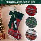 Thiccywoov 3 Pack Tartan Plaid Christmas Stockings 20'', Red, Green, White - Image 4
