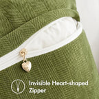 MIULEE Pack of 2 Moss Green Decorative Chenille Pillow Covers 20x20 Inch - Image 3