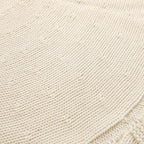 Ivory Knitted Christmas Tree Skirt, Cozy Cable Knit Design with Scalloped Edge and Ties, Rustic Farmhouse Holiday Décor for Christmas Tree Base(Ivory, 36") - Image 7